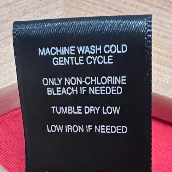 Ali Miles Crinkled Button Front Blouse Bright Coral Pink Collared Women’s Small‎ - Picture 6 of 10